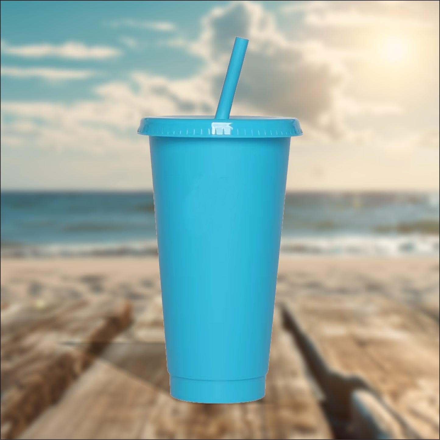 Cool Blue 24oz Cold Cups