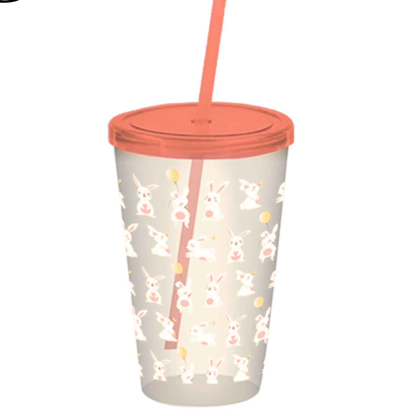 Easter Cold Cup DW Pinky Orange Bunny image 0