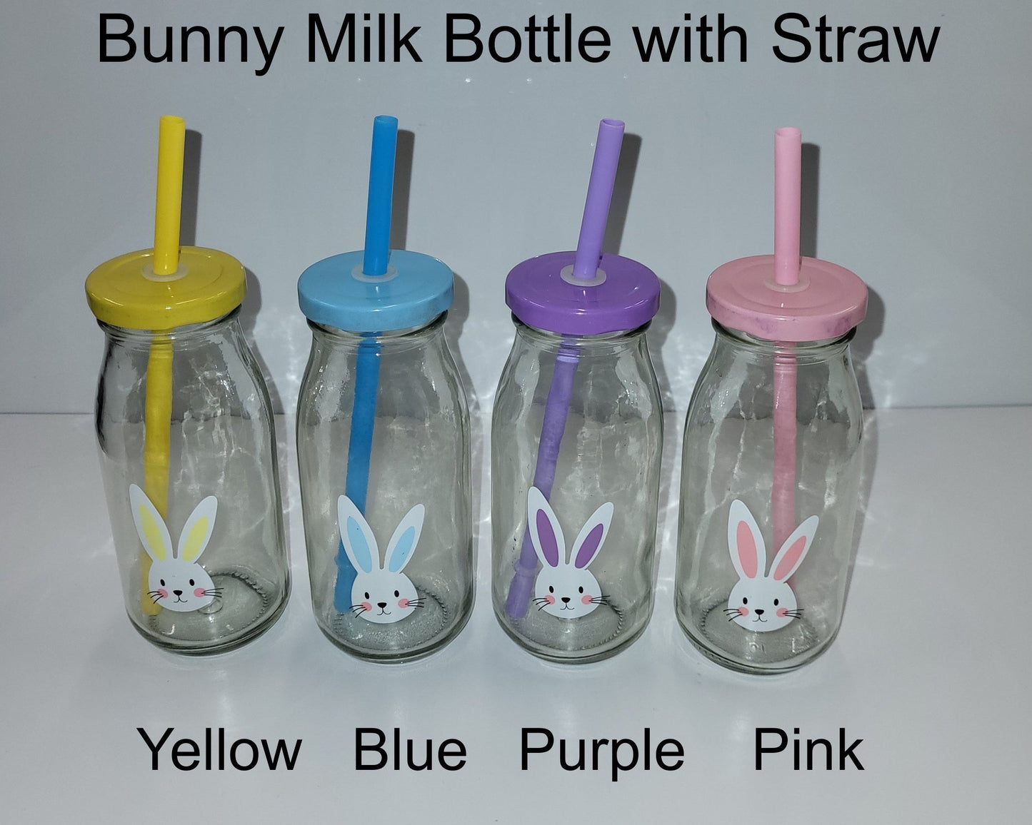 Bunny Milk Bottle with Straw image 0