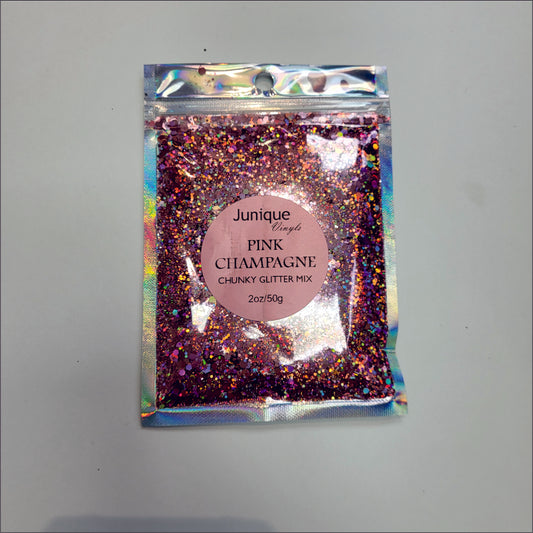 Pink Champagne - Holo Chunky Glitter Mix image 1