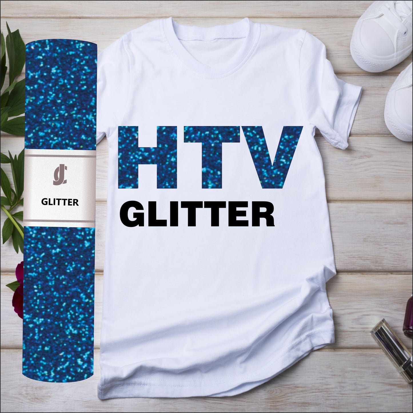 Glitter HTV Blue