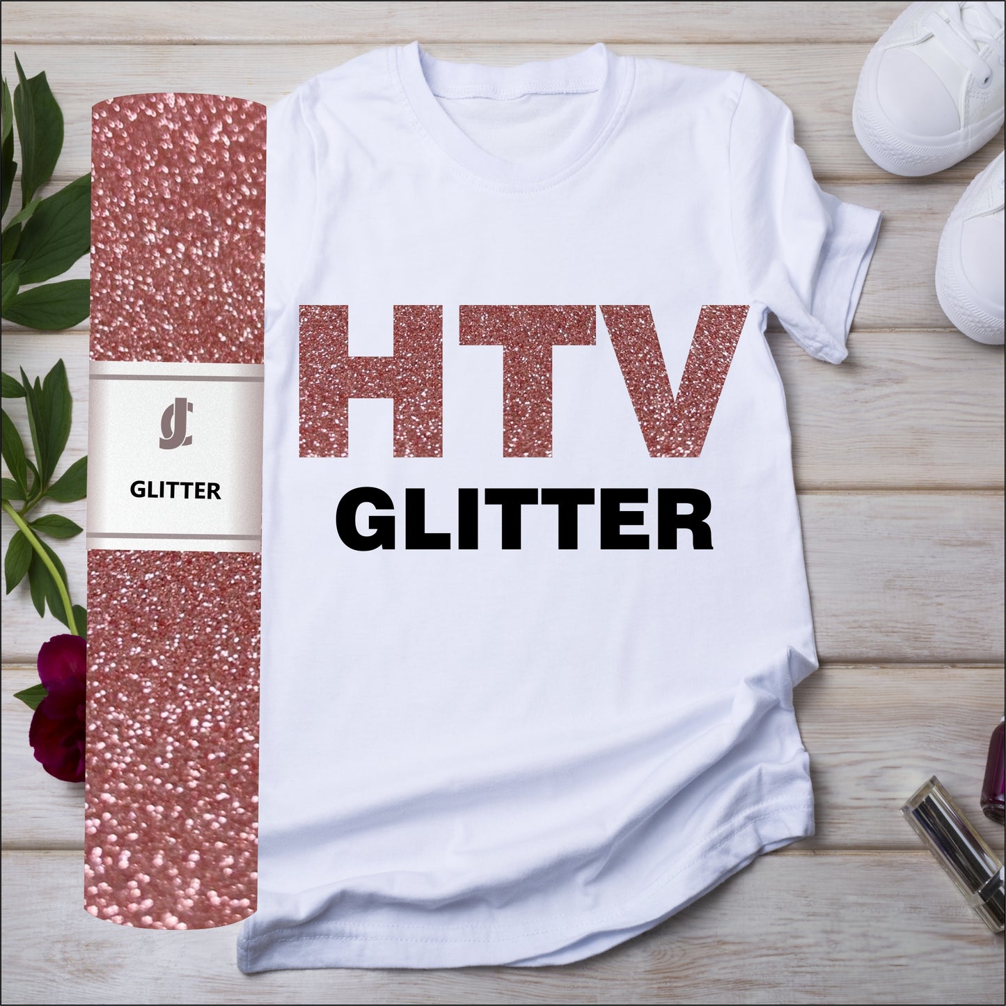 Glitter HTV Rose Gold