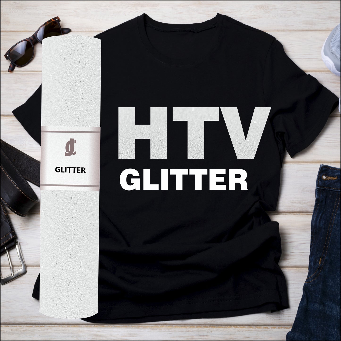 Glitter HTV White