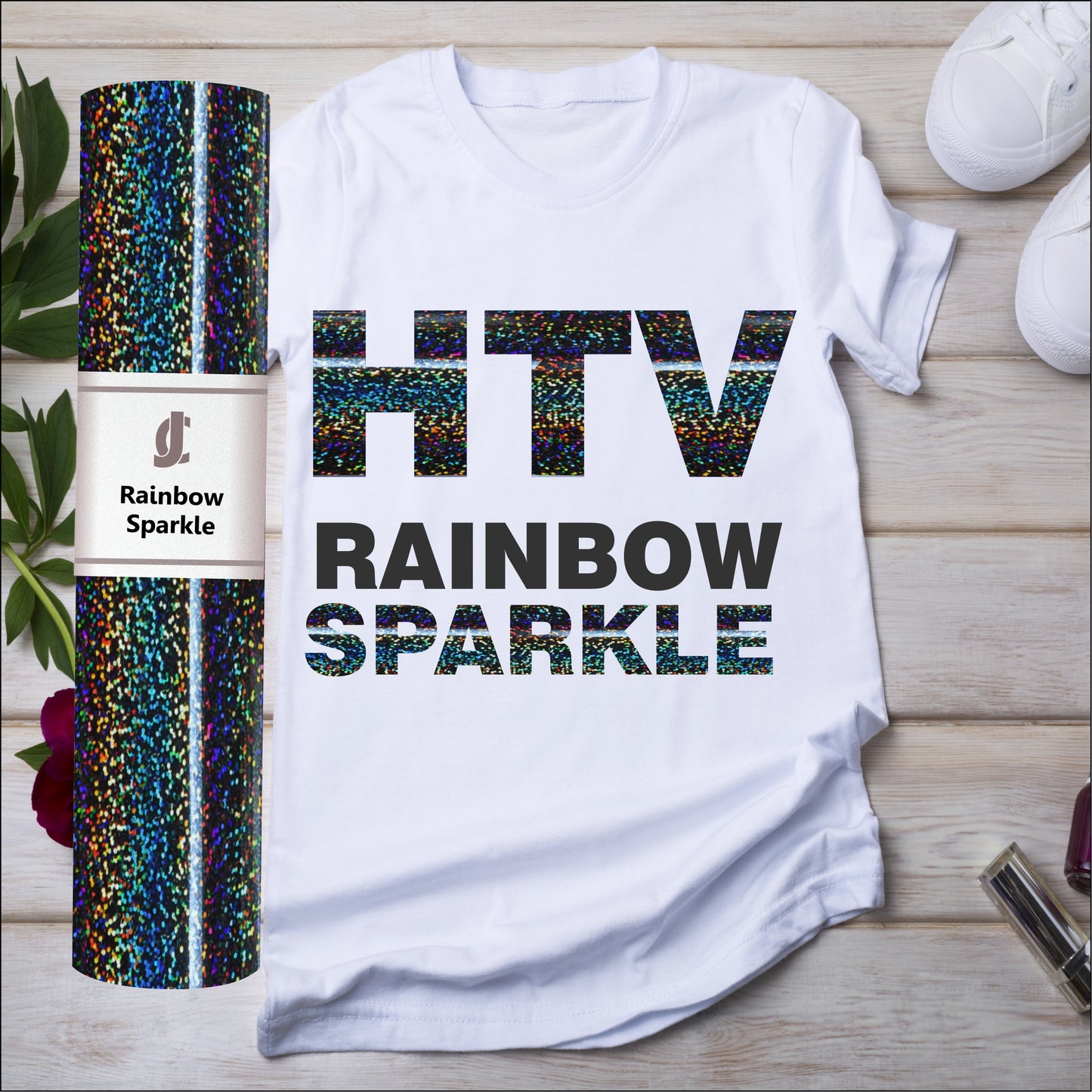 Rainbow Sparkle - Holographic HTV