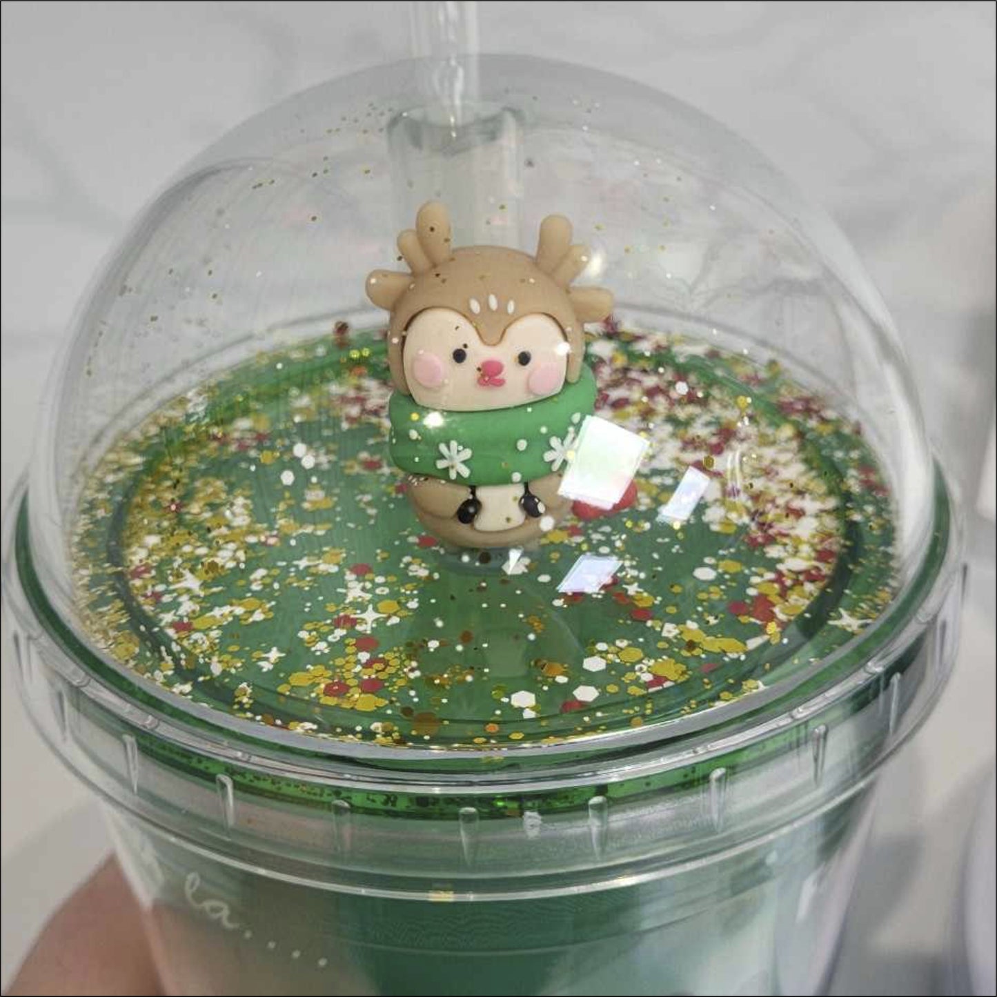 Christmas Dome Reindeer Cup DW image 2