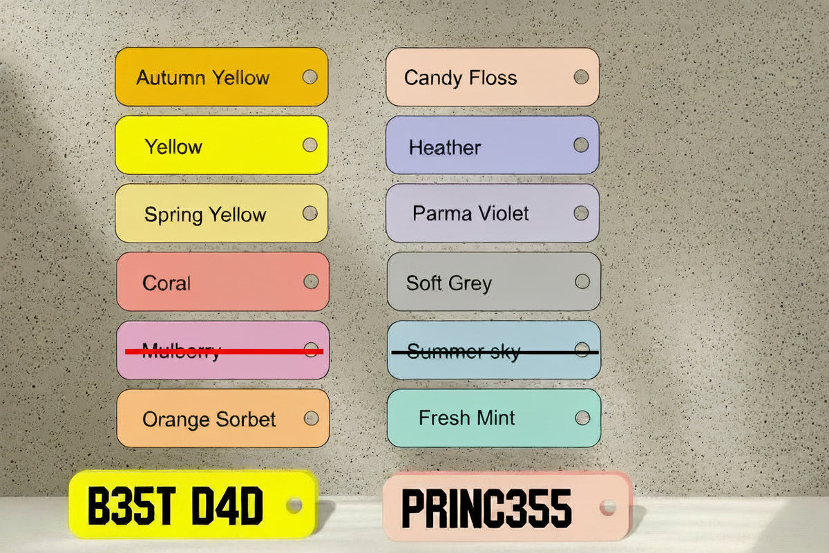 Acrylic Number Plates