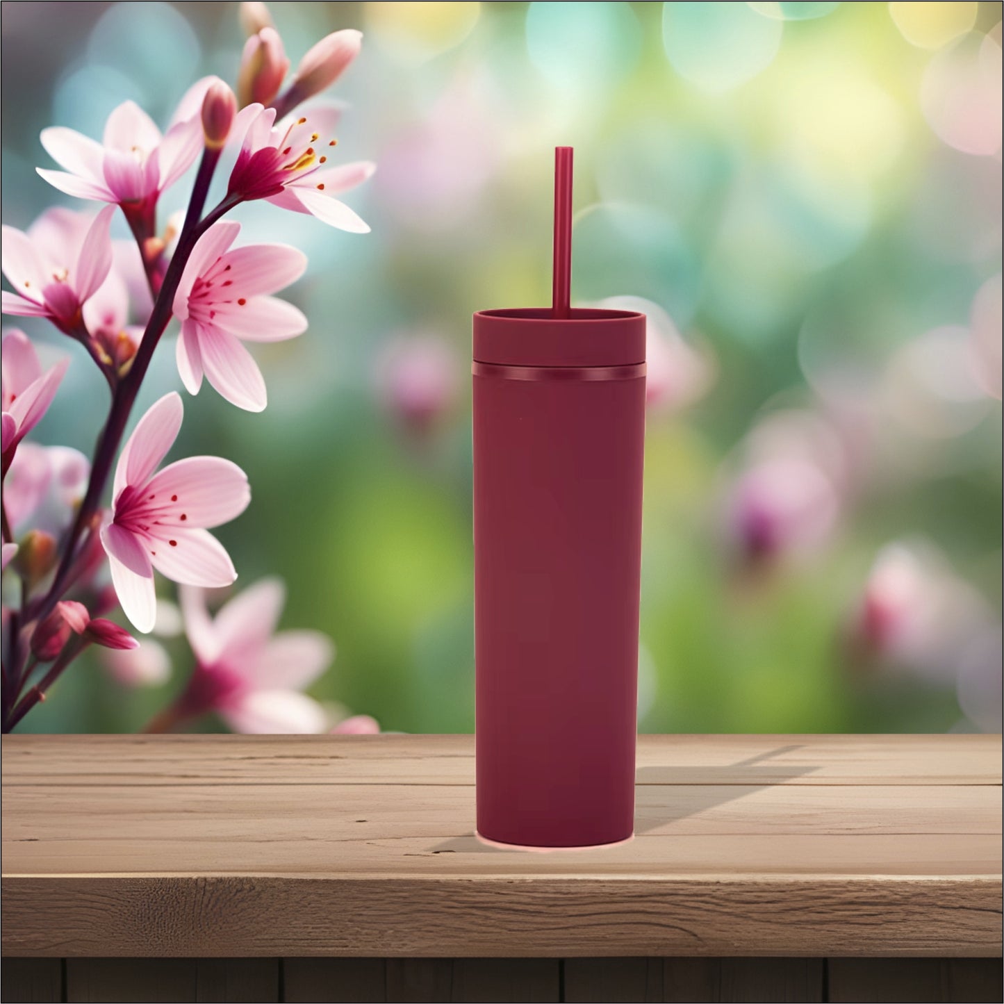 Purple Red 16oz Skinny Tumbler