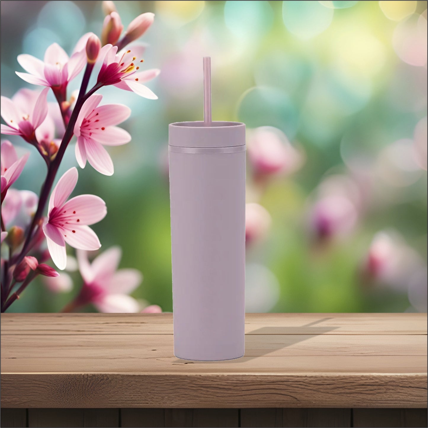 Purple Grey 16oz Skinny Tumbler