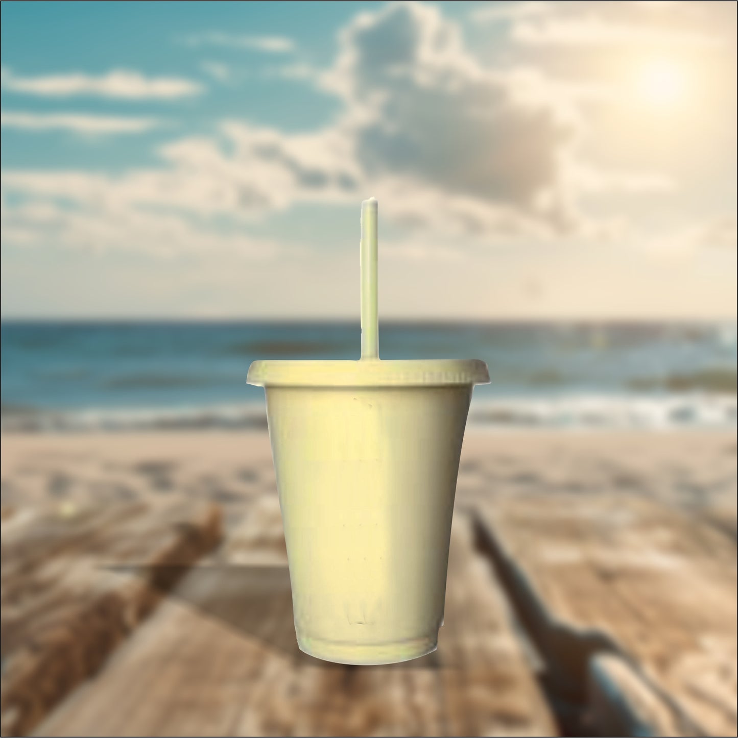 Pastel Yellow 16oz Cold Cups