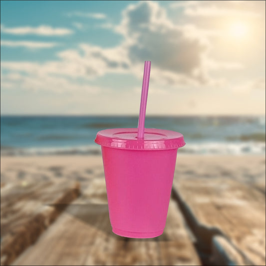 Punch pink 16oz cold cup