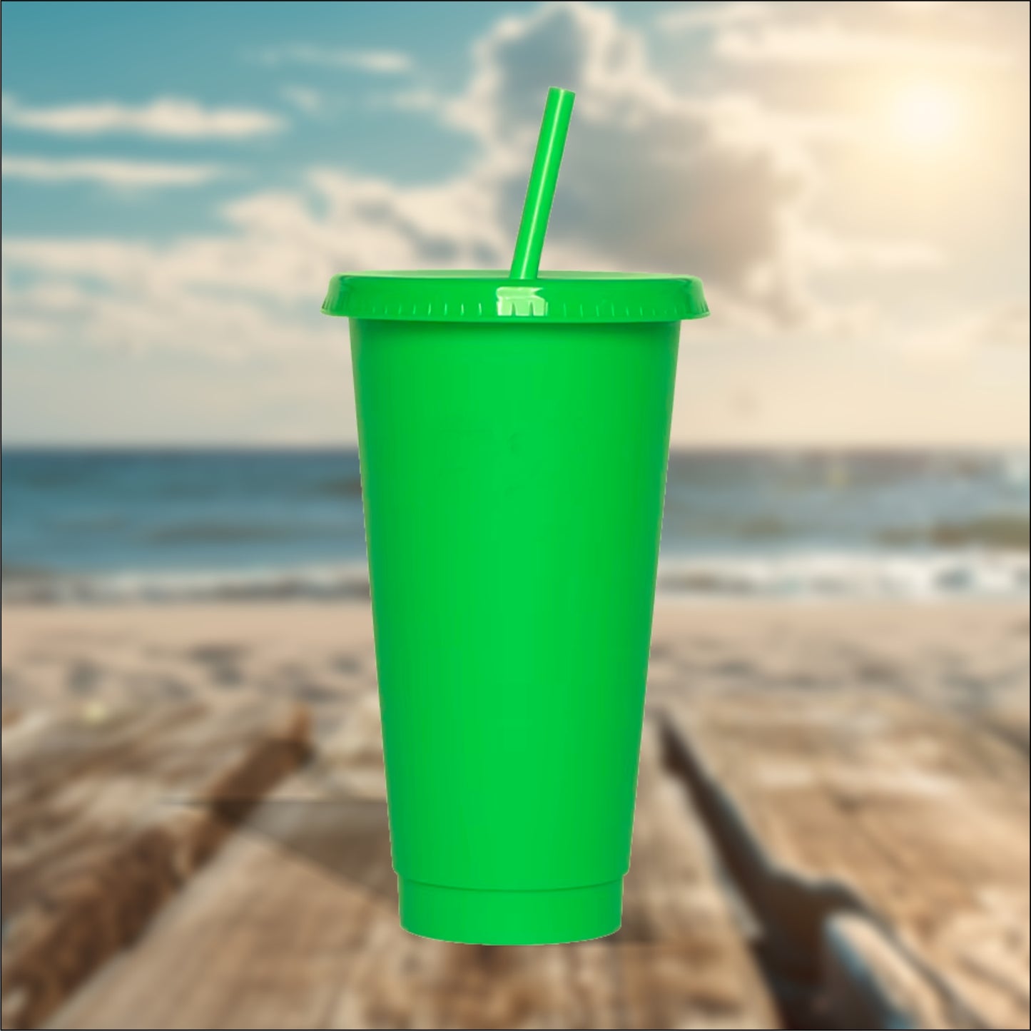 Lime Green 24oz Cold Cups