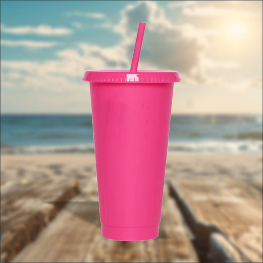 Punch pink 24oz Cold cup