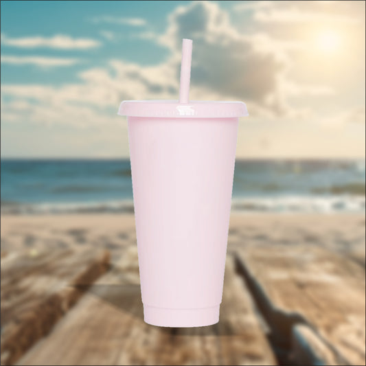 Soft Pink 24oz Cold Cups
