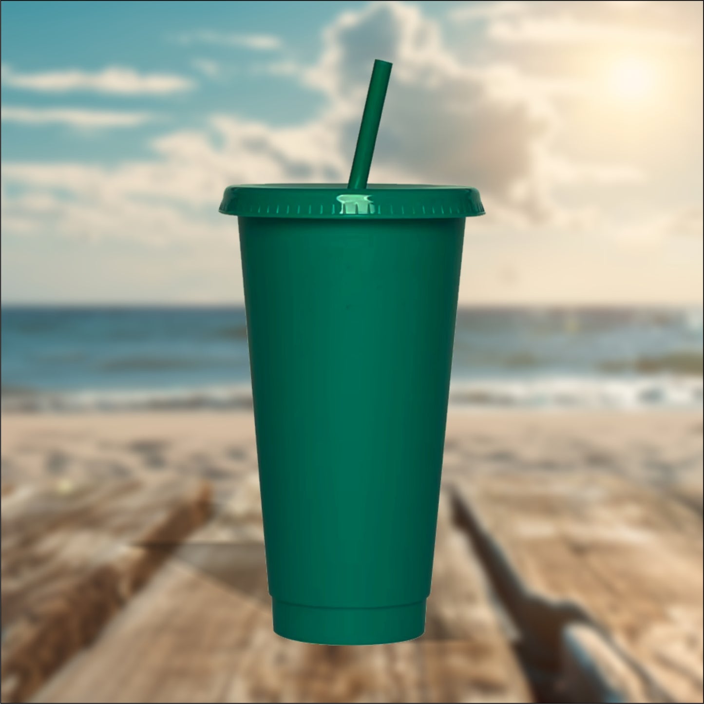 Teal Green 24oz Cold Cups