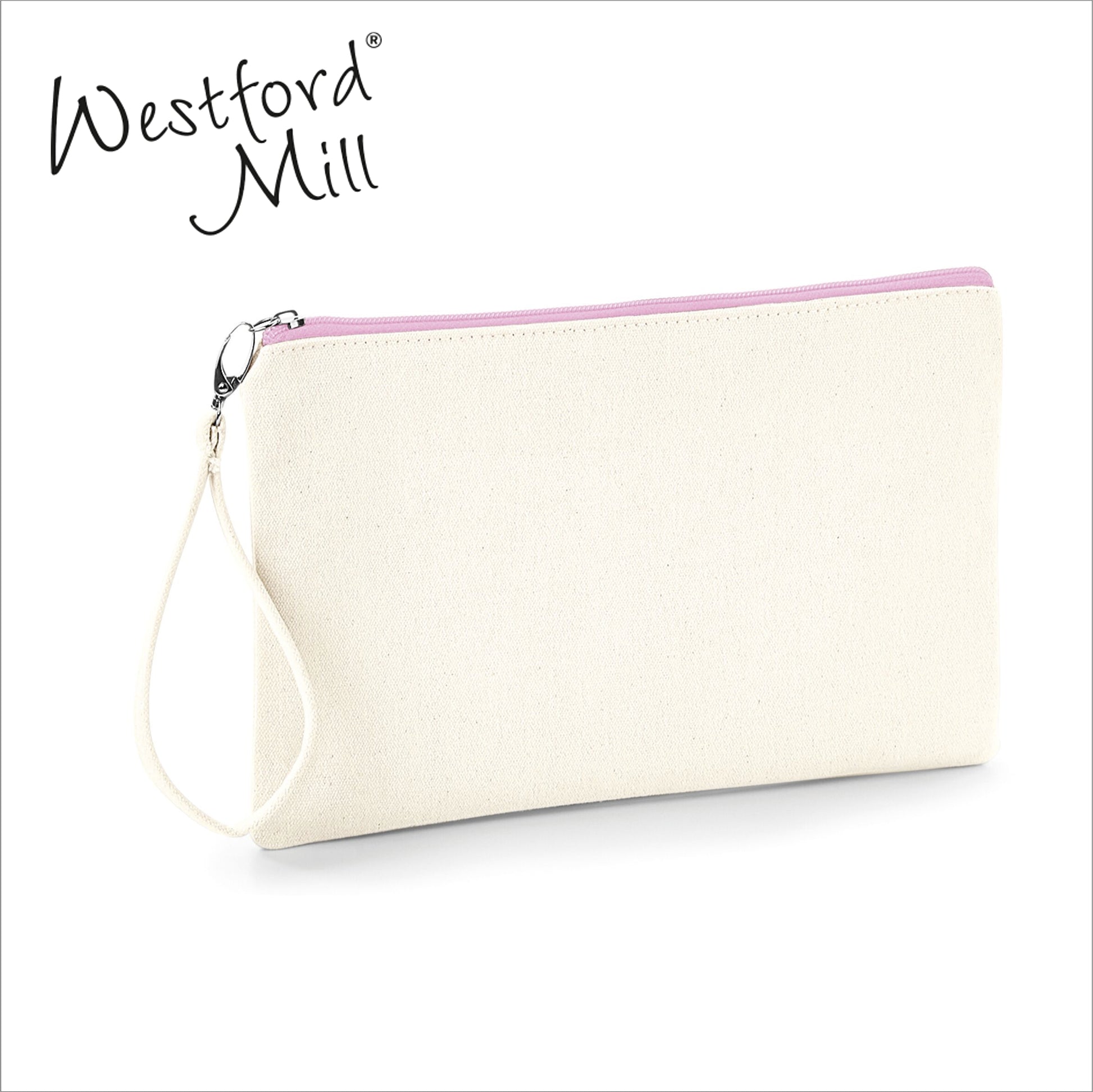Westford Mill Canvas Wristlet Pink/Natural image 0