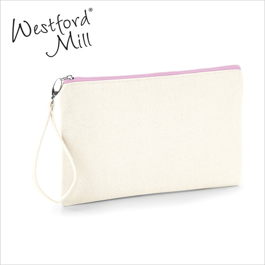 Westford Mill Canvas Wristlet Pink/Natural image 0