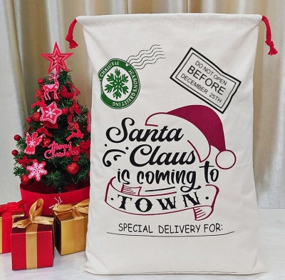 Santa coming to Town Sack image 0