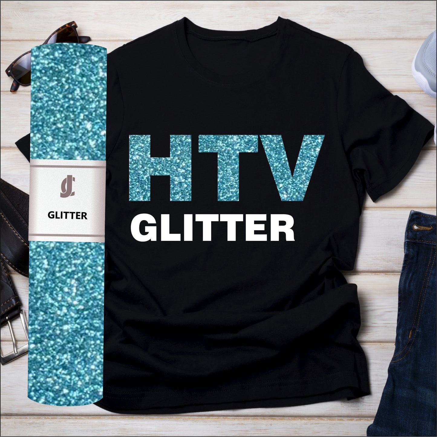 Glitter HTV Sky Blue