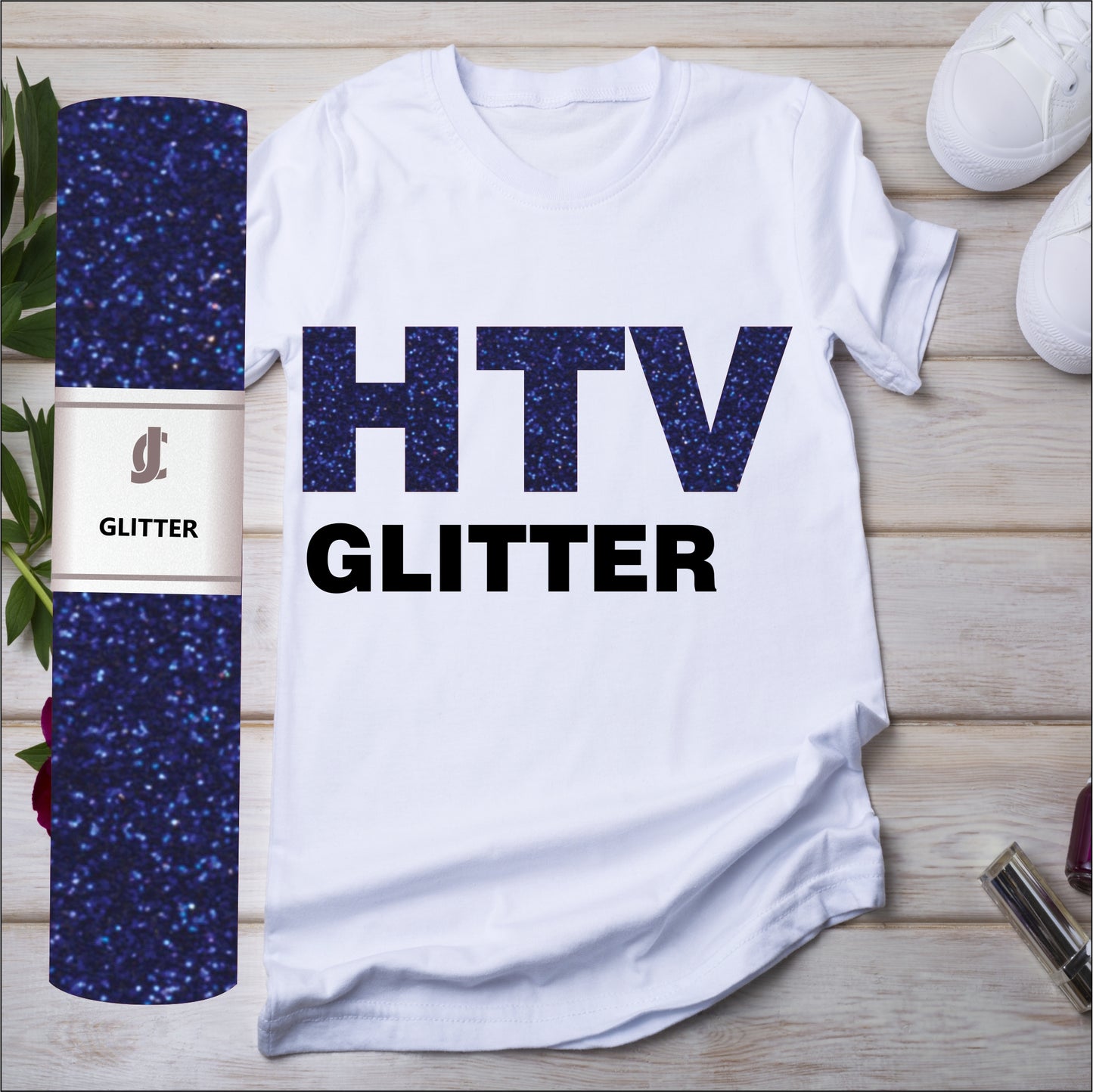Glitter HTV Navy Blue