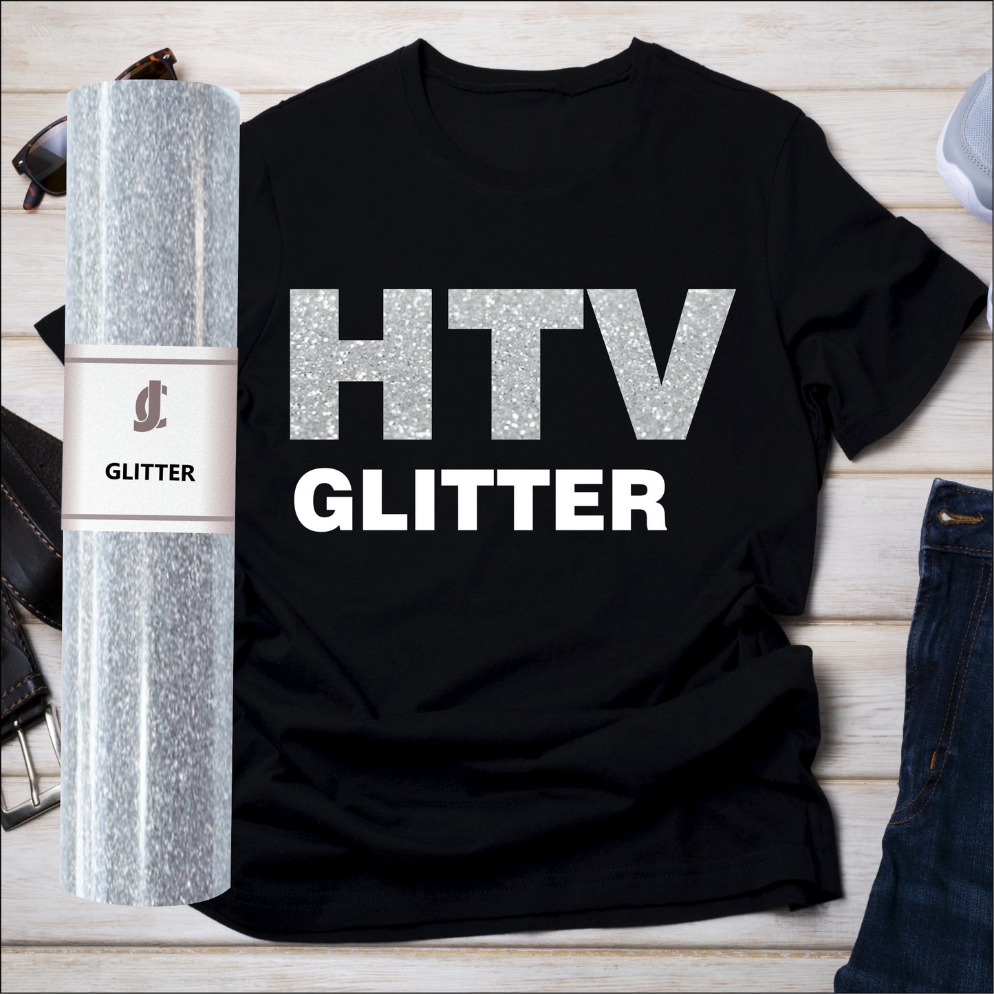 Glitter HTV Silver