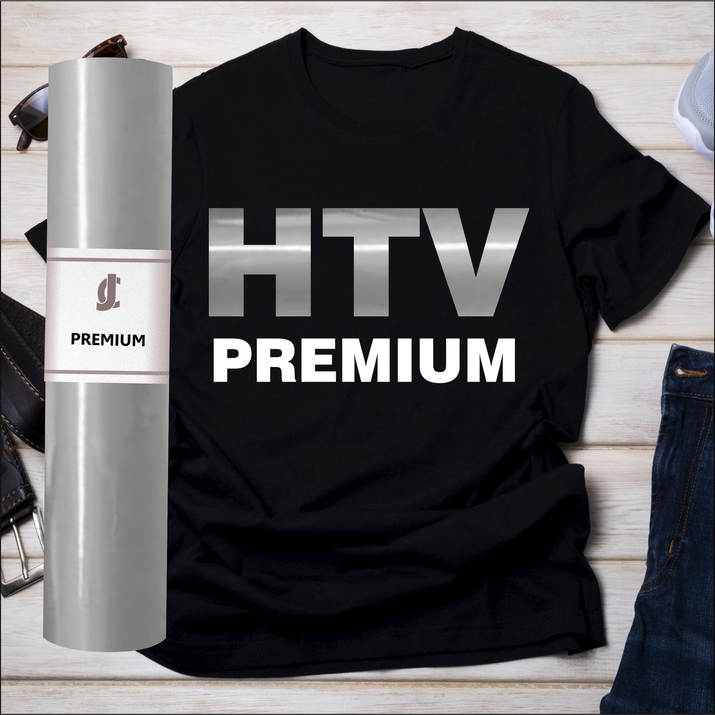 Premium HTV Silver Metallic
