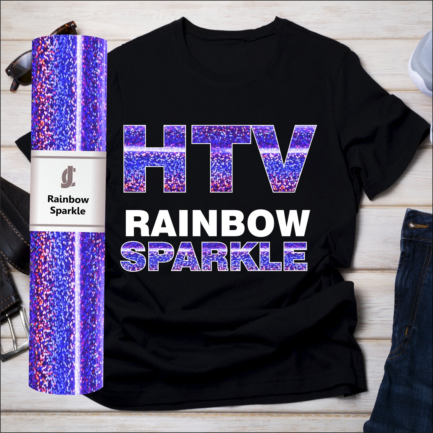Rainbow Sparkle - Holographic HTV