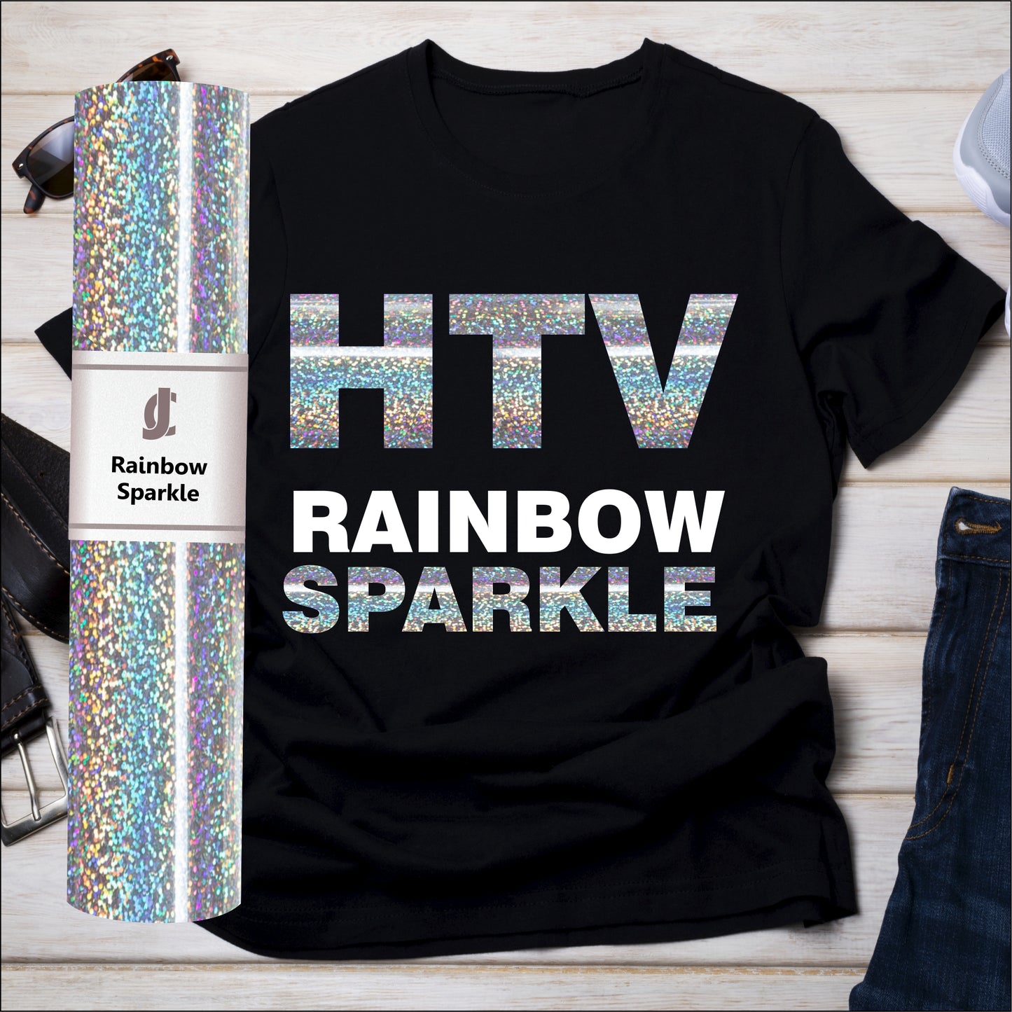 Rainbow Sparkle - Holographic HTV