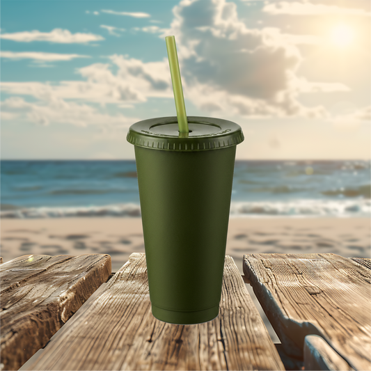 Army Green 24oz Cold Cups