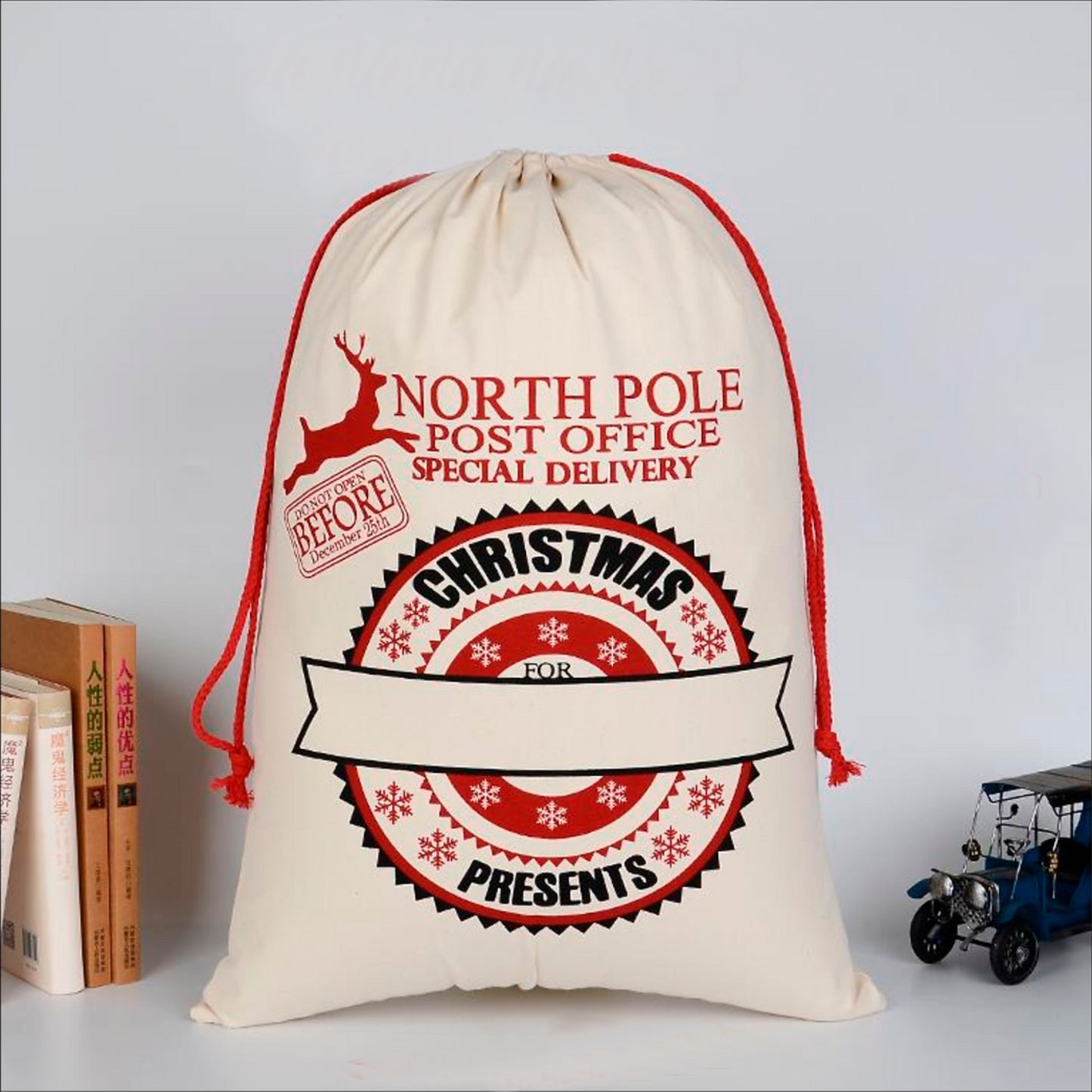 North Pole Post  Red Rudolph Sack