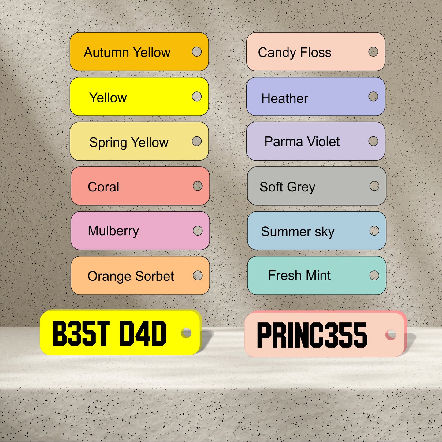Acrylic Number Plates