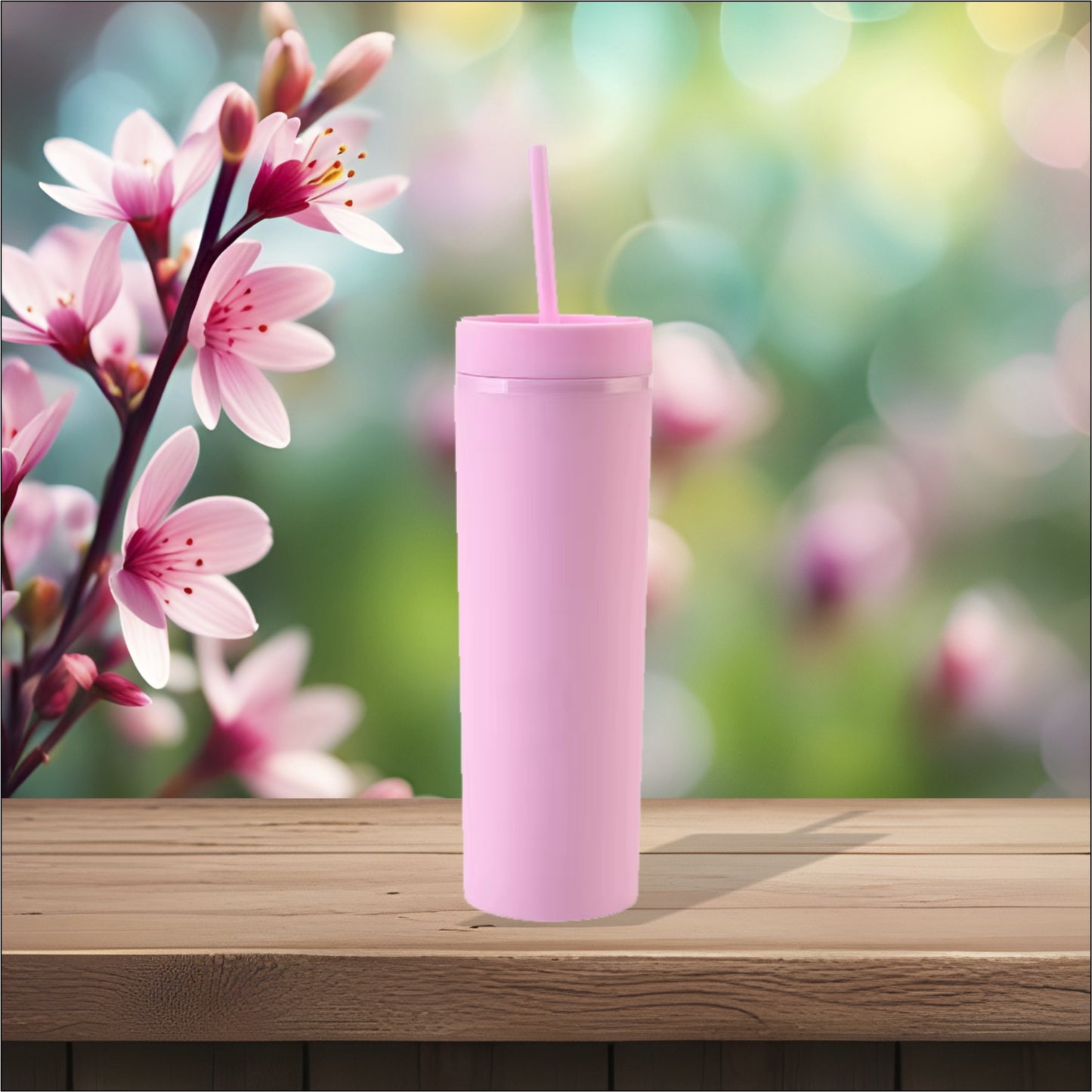 Soft Pink 16oz Skinny Tumbler