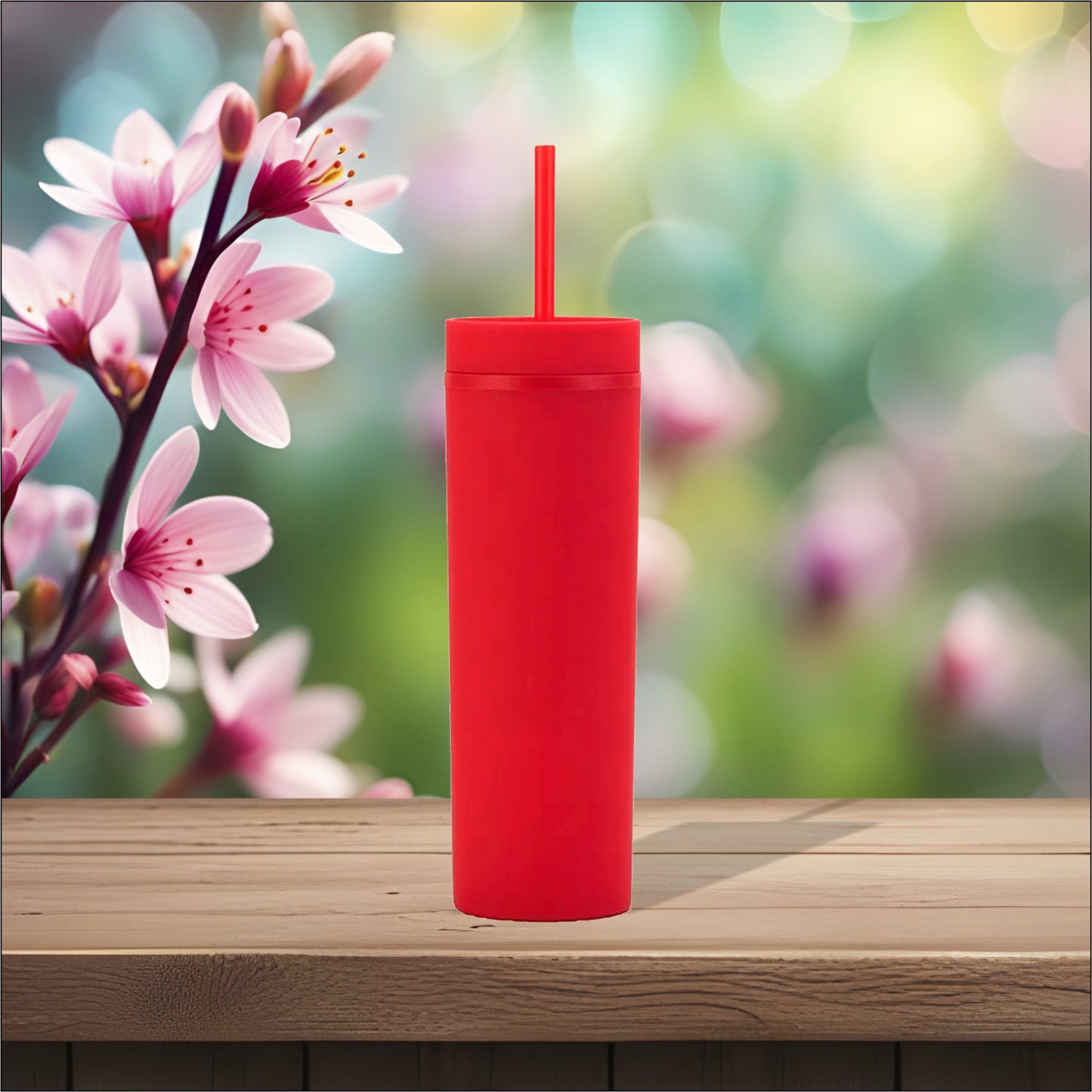 Red 16oz Skinny Tumbler