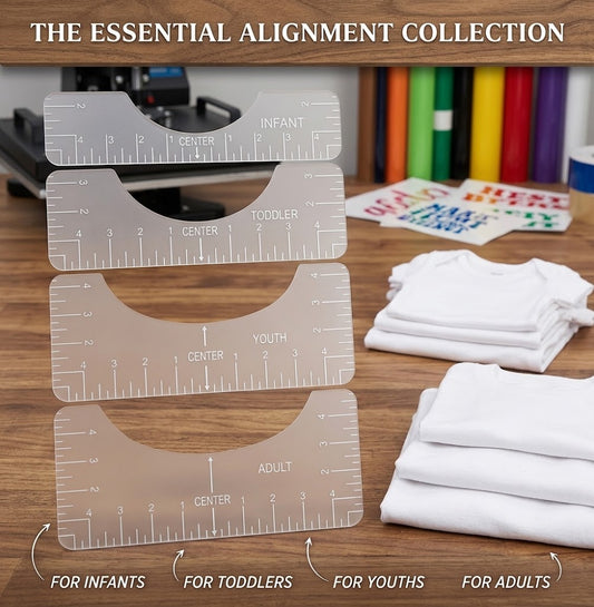 HTV Tshirt measure guides